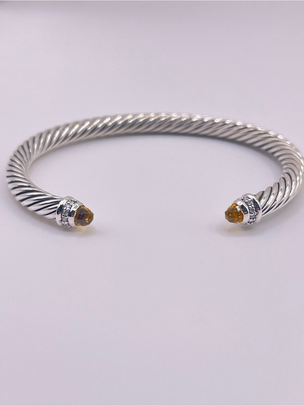 David Yurman Cable Classics 5mm Bracelet with Citrine and Diamonds - Picture 3 of 13